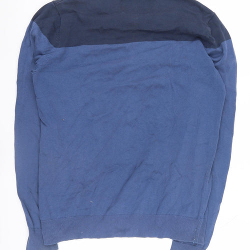 Angelo Litrico Men's Blue M Cotton Pullover Jumper