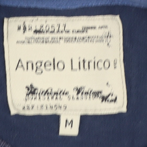 Angelo Litrico Men's Blue M Cotton Pullover Jumper