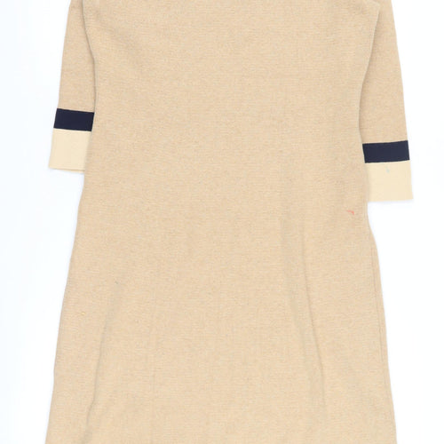 Jasper Conran Women's Beige Shift Knit Dress - L