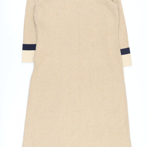 Jasper Conran Women's Beige Shift Knit Dress - L