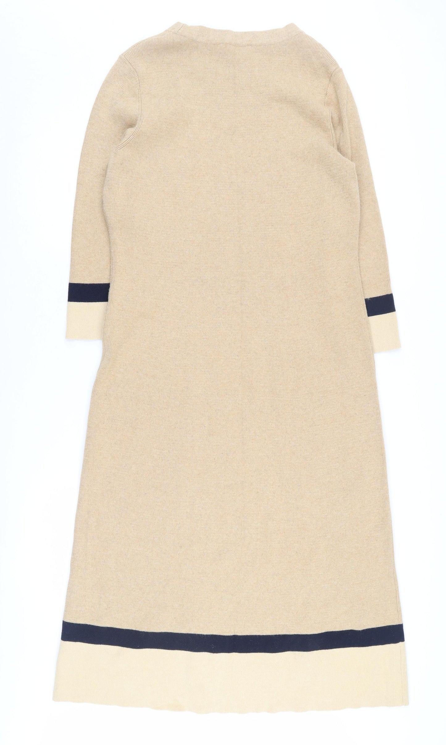 Jasper Conran Women's Beige Shift Knit Dress - L