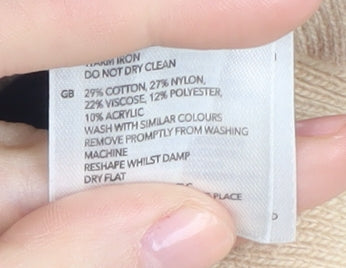 Jasper Conran Women's Beige Shift Knit Dress - L