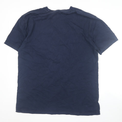 Hard Rock Cafe Men's Blue T-Shirt Size L Music Graphic