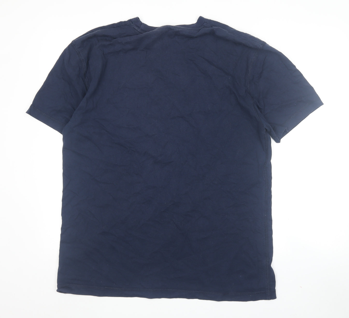 Hard Rock Cafe Men's Blue T-Shirt Size L Music Graphic