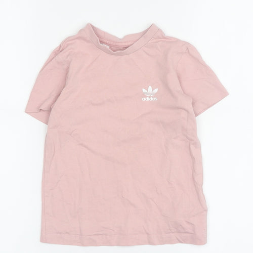 Adidas Girls Pink T-Shirt, 2-3 Years, Casual and Comfy