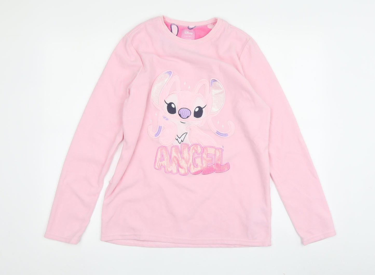 Disney Girls Pink Angel Pyjama Top 12-13 Years Long Sleeve
