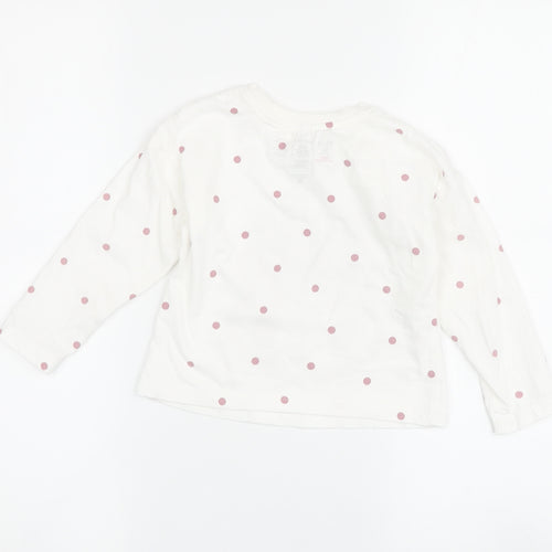 George Unisex Baby White Polka Dot Long Sleeve T-Shirt 18-24M