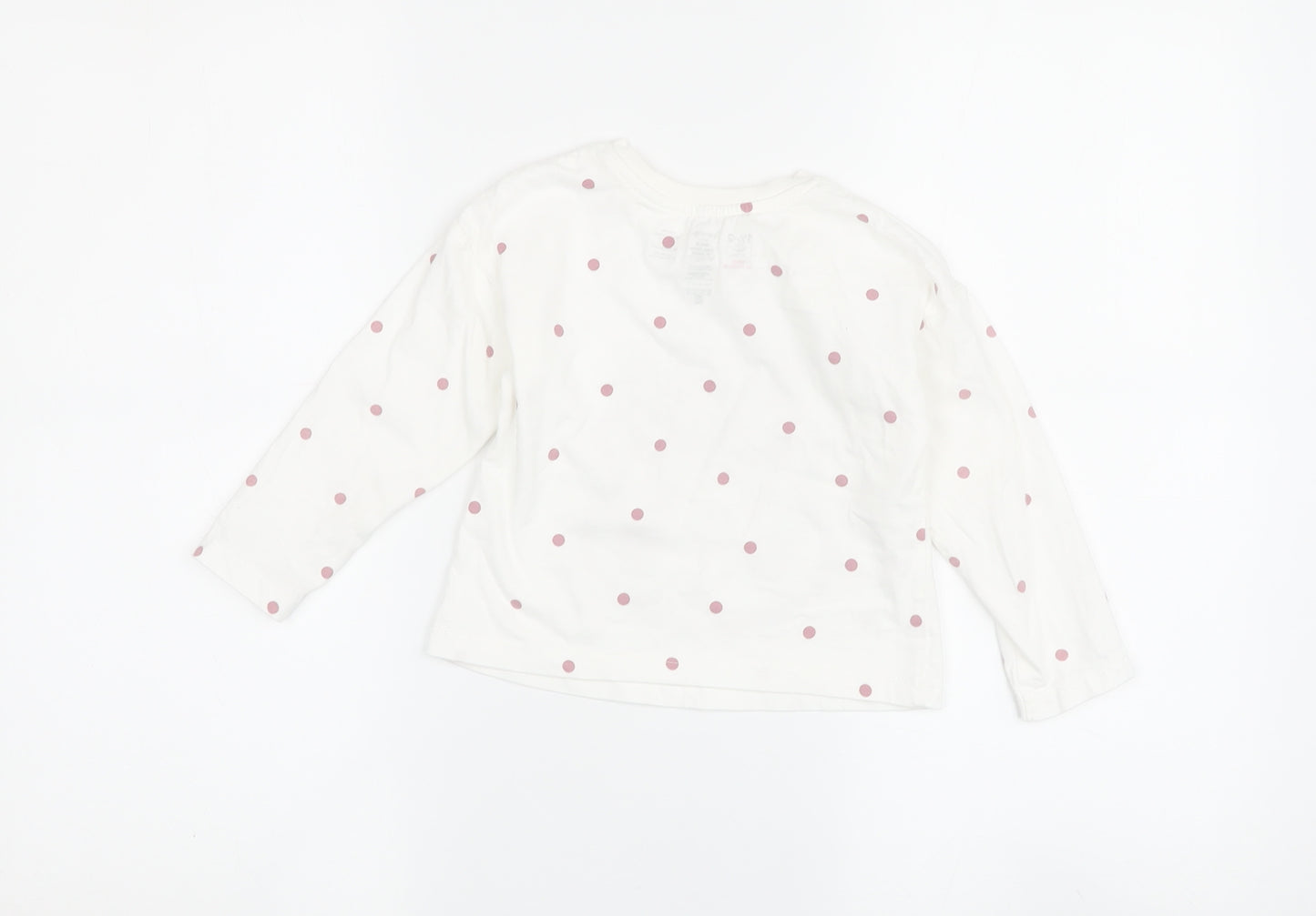 George Unisex Baby White Polka Dot Long Sleeve T-Shirt 18-24M