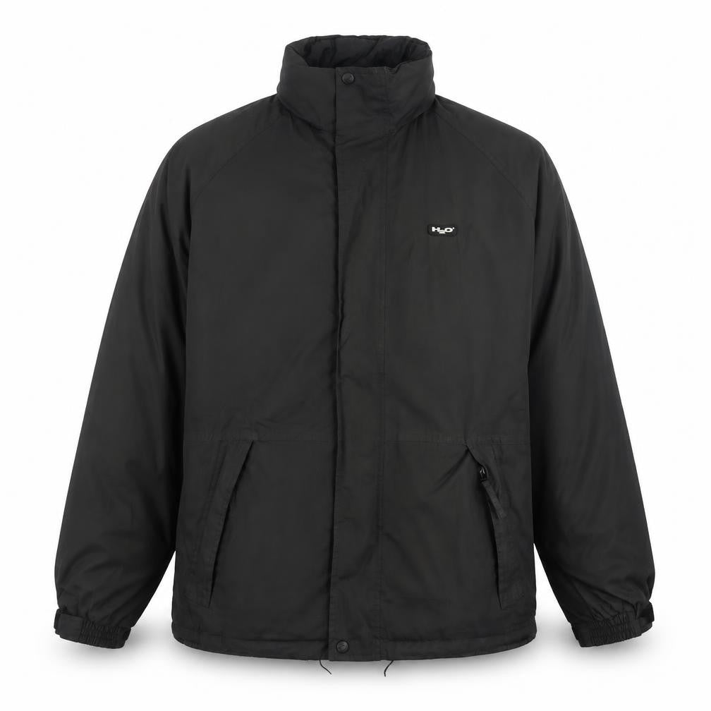 Front view of H2O Men's Black S Basic Jacket with Zipped Pockets