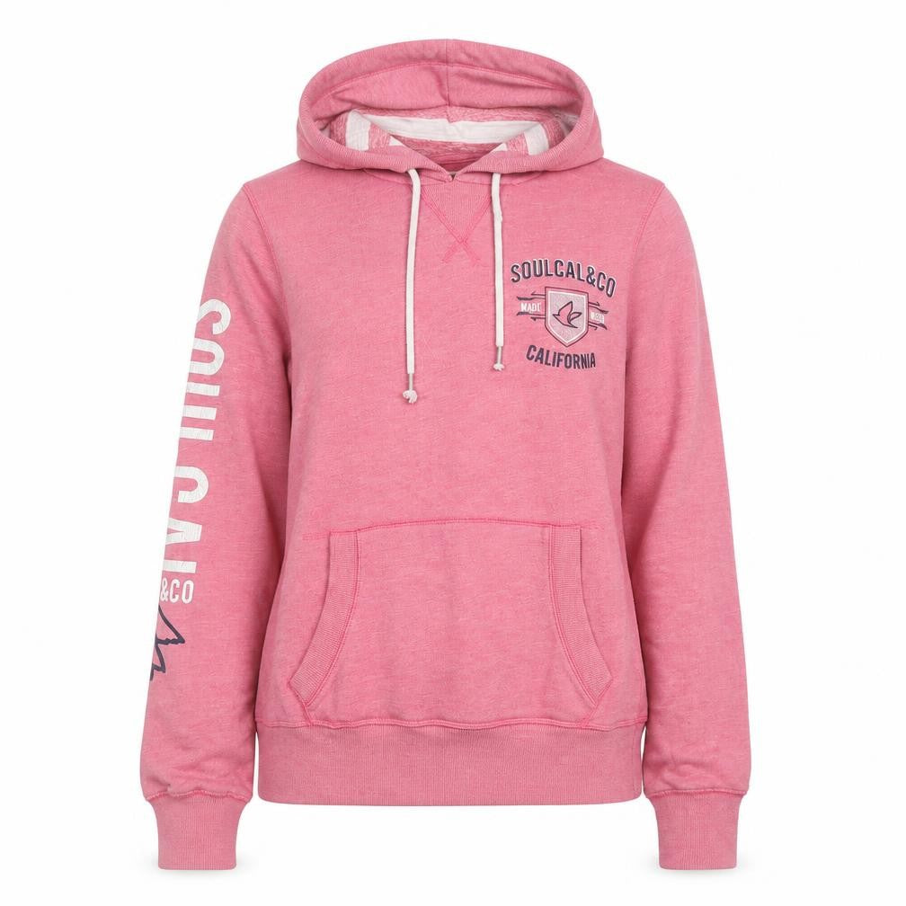 Front view of SoulCal Women's Pink Pullover Hoodie, size 10