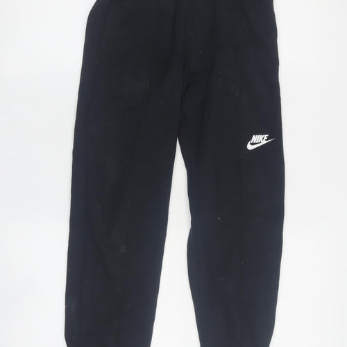 Nike Girls Black Jogger Trousers S Elastic Waist