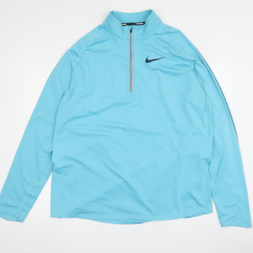 Nike Men's Blue 2XL Running Pullover with Zip
