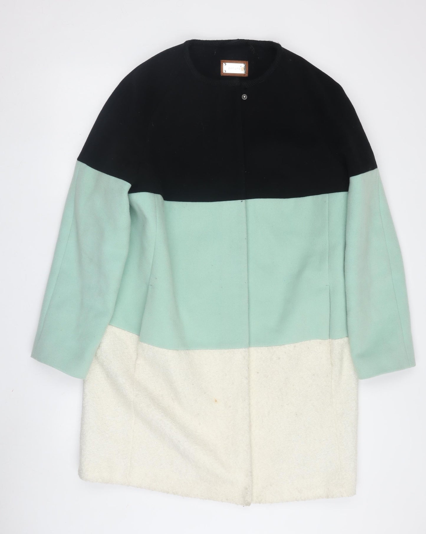 Marks and Spencer Women's Multicoloured Wool Coat, Size 14