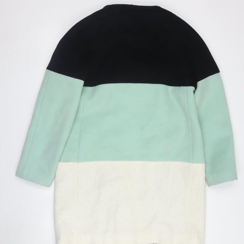 Marks and Spencer Women's Multicoloured Wool Coat, Size 14