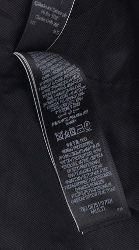 Marks and Spencer Women's Multicoloured Wool Coat, Size 14