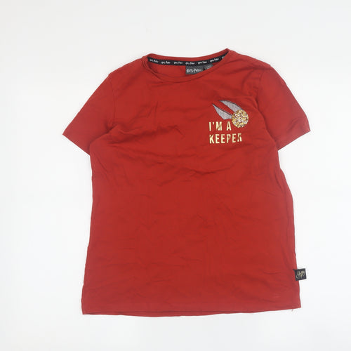 Harry Potter Girls' Red Graphic T-Shirt, 14-15 Years, Magical Design