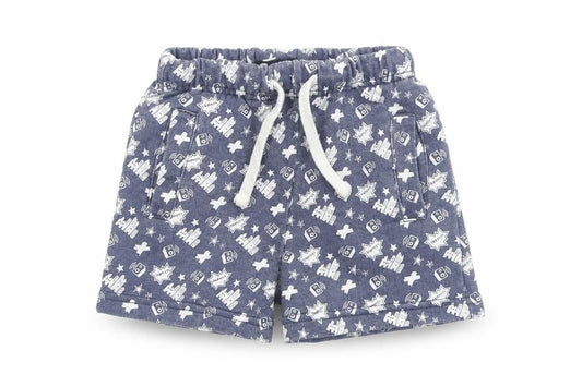 Bench Boys Blue Robot Print Sweat Shorts 3-4 Years