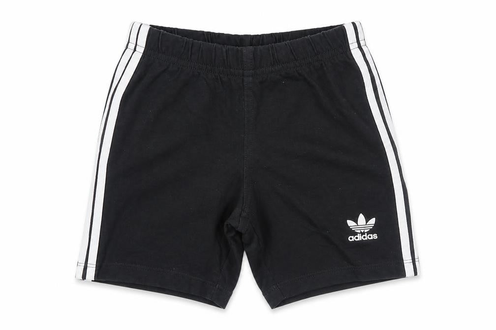 Front view of Adidas boys’ black athletic shorts, 2-3 years, activewear