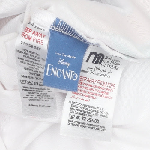 Disney Girls Encanto Multicoloured Pyjama Set 3-4 Years
