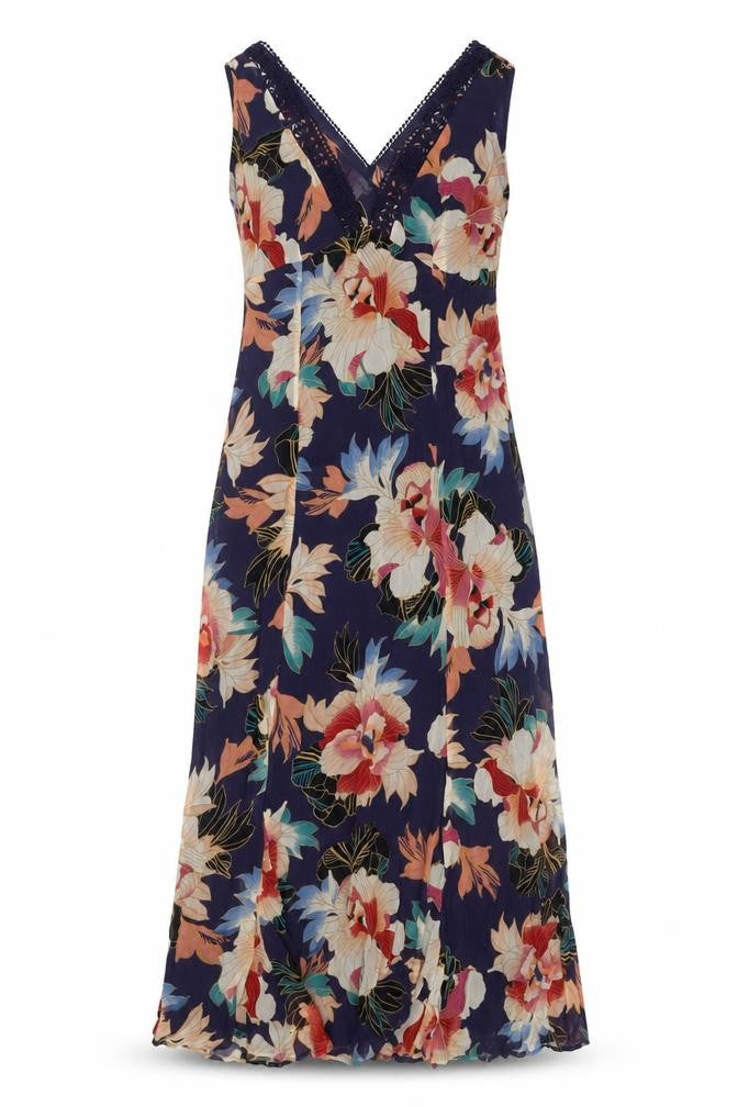 Marks and Spencer Women's Multicoloured Floral Slip Dress Size 12