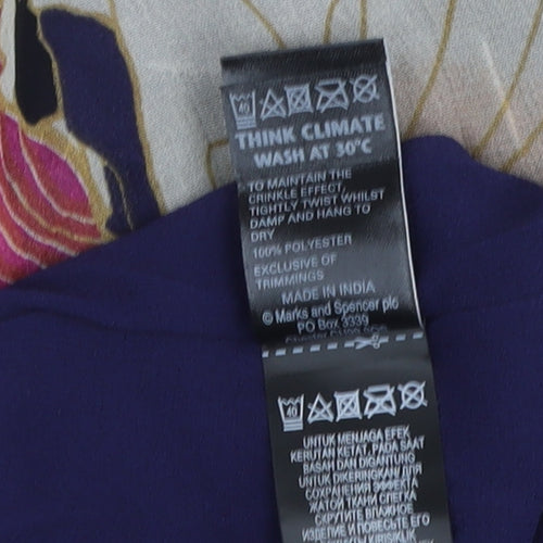 Marks and Spencer Women's Multicoloured Floral Slip Dress Size 12