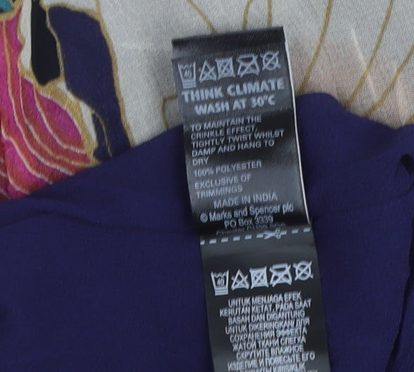 Marks and Spencer Women's Multicoloured Floral Slip Dress Size 12