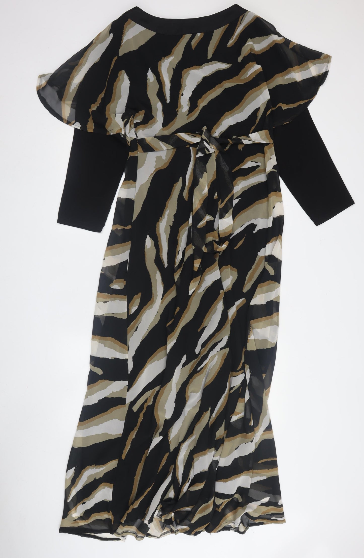 STAR by Julien Macdonald Women's Black Beige Maxi Dress 14