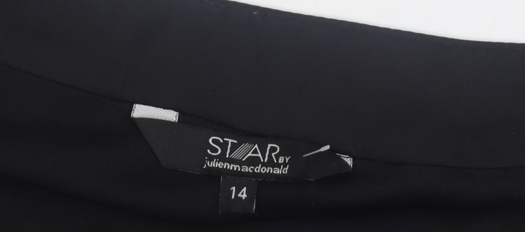 STAR by Julien Macdonald Women's Black Beige Maxi Dress 14