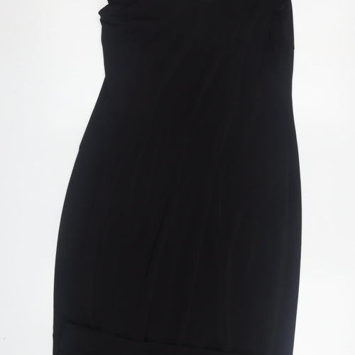 Minuet Petite Black Sleeveless Halter Dress, Size 12