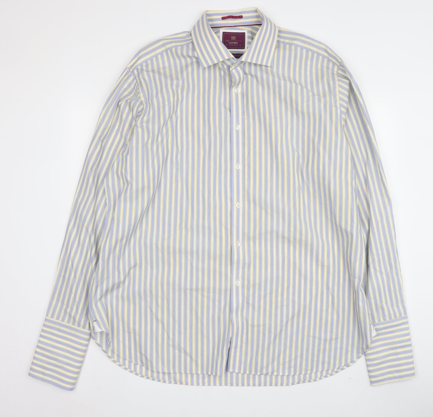 Marks and Spencer Men's Striped Dress Shirt, Regular Fit