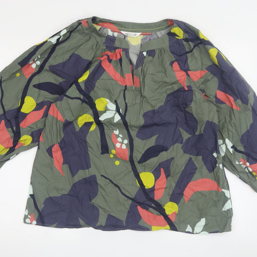 White Stuff Women's Multicoloured Floral Top Size 14