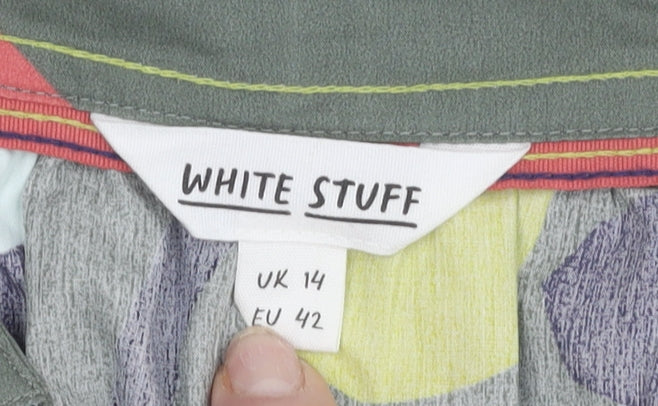 White Stuff Women's Multicoloured Floral Top Size 14