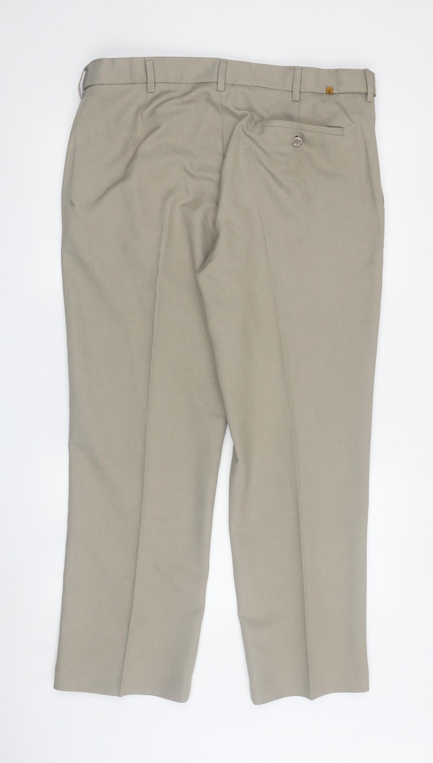 Farah Men's Beige Classic Trousers Size 36