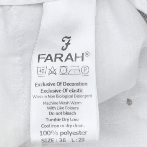 Farah Men's Beige Classic Trousers Size 36