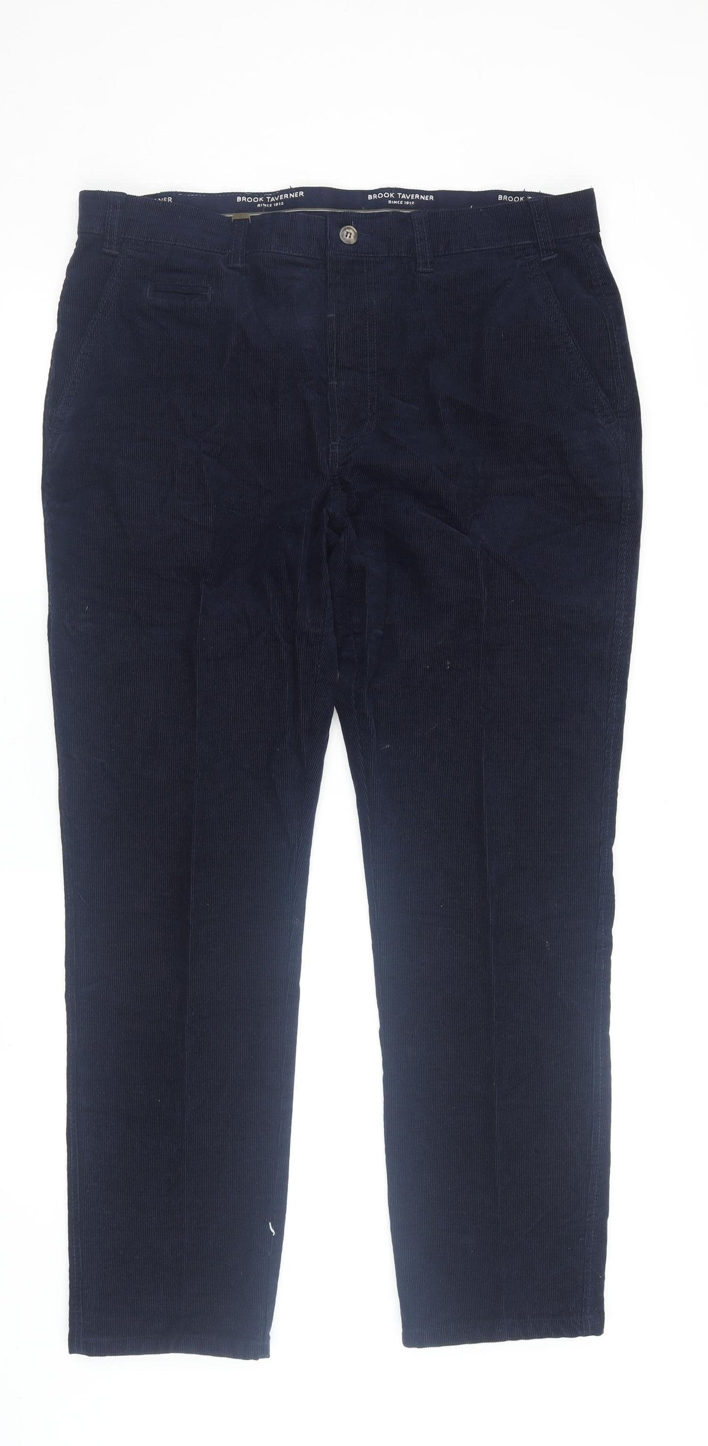 Brook Taverner Men's Blue Corduroy Trousers 36S