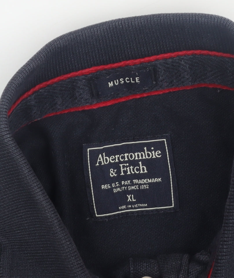 Abercrombie & Fitch Men's Black XL Polo Shirt