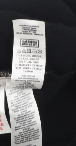 Dorothy Perkins Women's Black Skinny Trousers Size 12