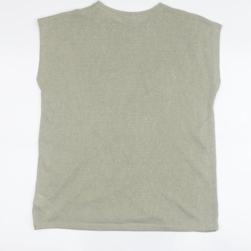 Warehouse Women's Green Basic T-Shirt Size 10