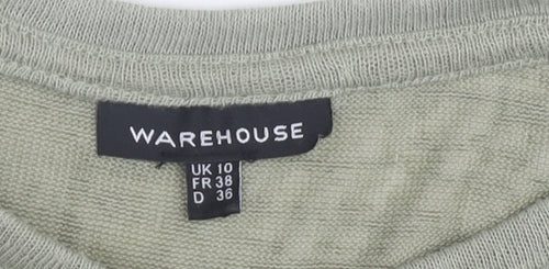 Warehouse Women's Green Basic T-Shirt Size 10
