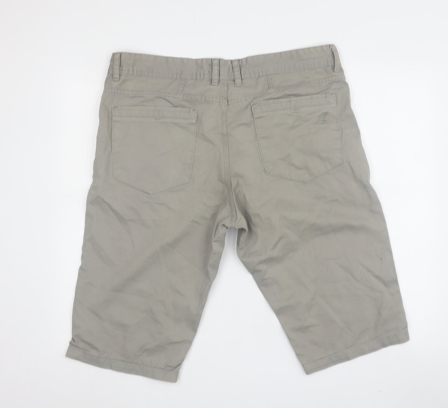 Kangol Men's Grey Chino Shorts, L, Casual Pockets