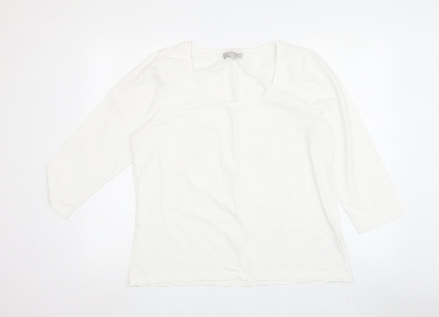 Hobbs Women White XL Scoop Neck Top