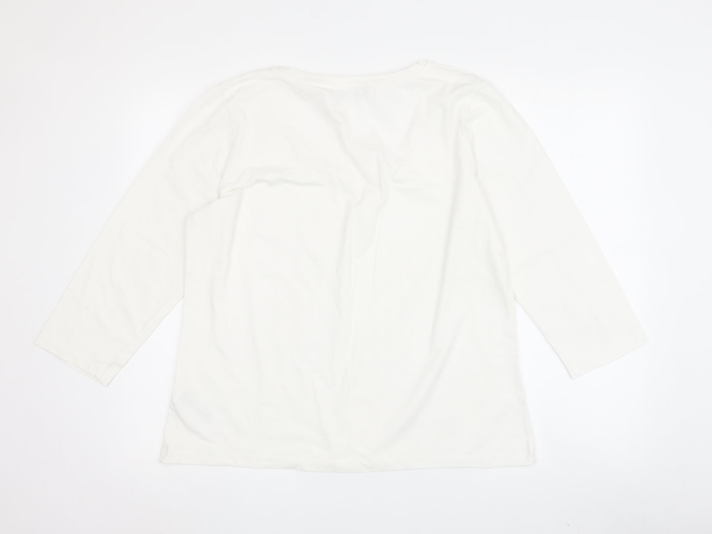 Hobbs Women White XL Scoop Neck Top