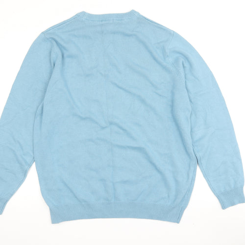 Colvin Men's Blue 2XL Crew Neck Cotton Pullover