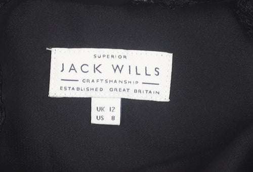 Jack Wills Women’s Black Lace Short Sleeve Dress 12