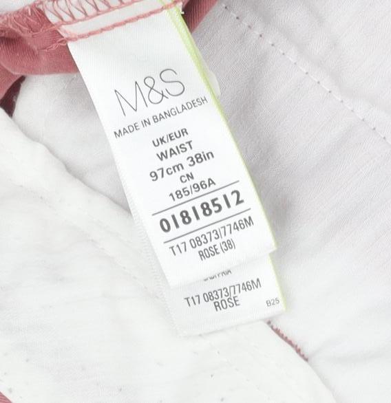 Marks and Spencer Men's Pink Chino Shorts, Size 38