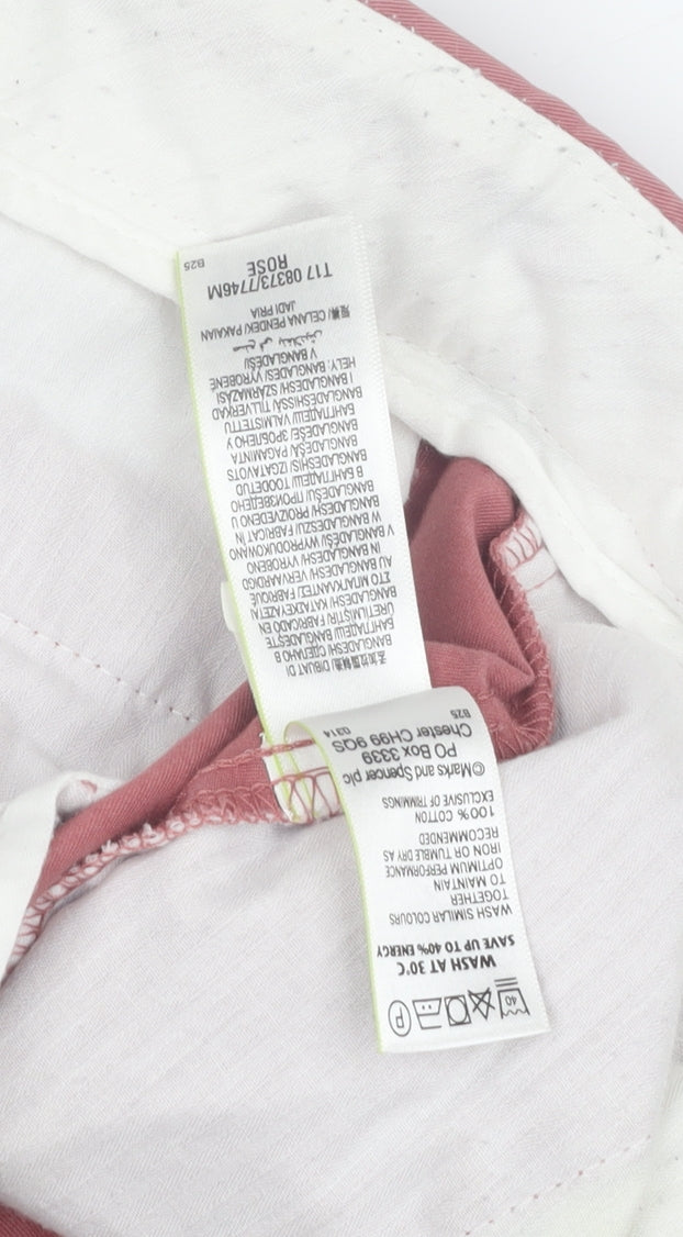 Marks and Spencer Men's Pink Chino Shorts, Size 38