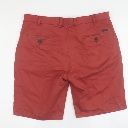 Brook Taverner Men's Red Chino Shorts Size 36 Regular Fit