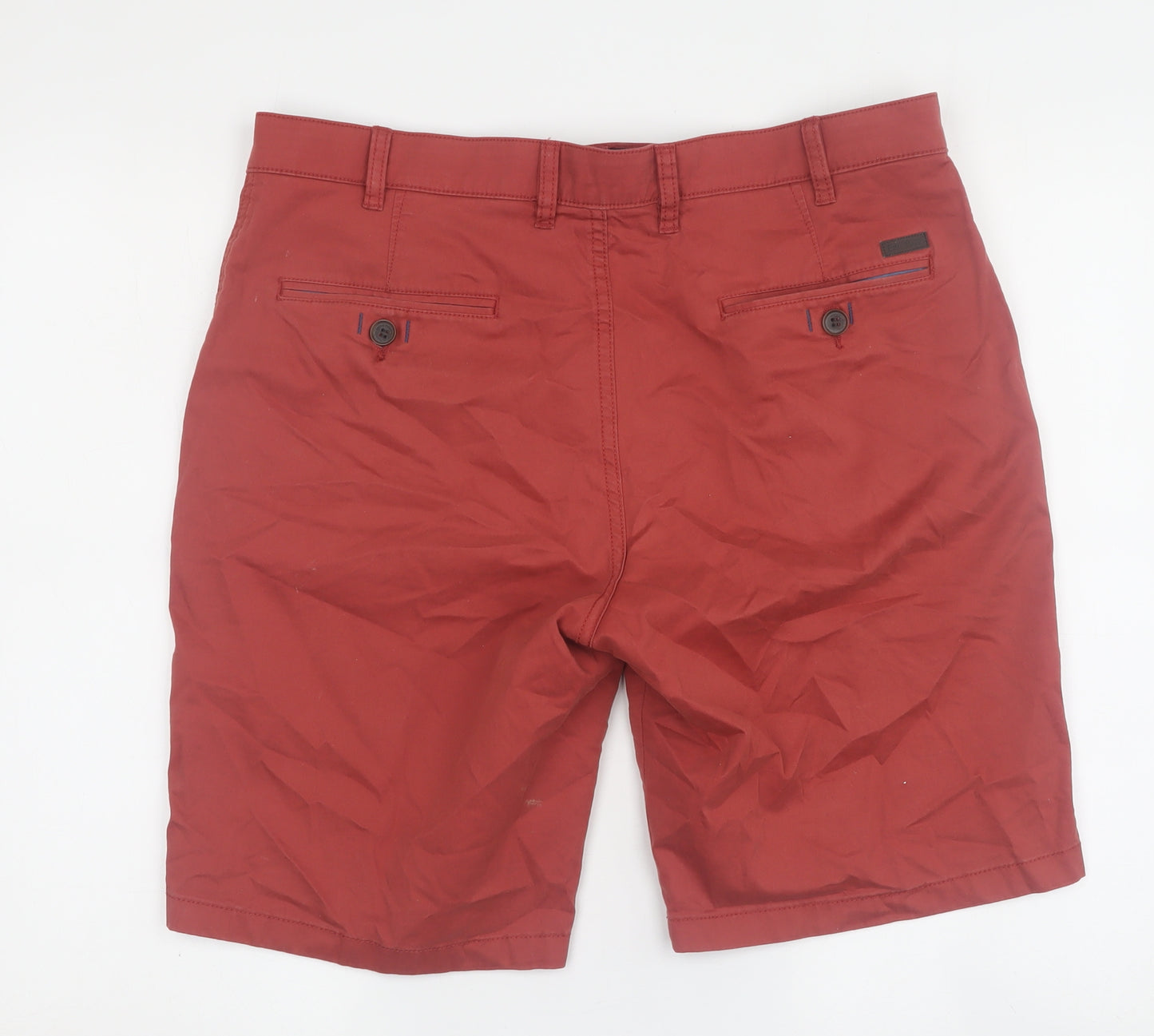 Brook Taverner Men's Red Chino Shorts Size 36 Regular Fit