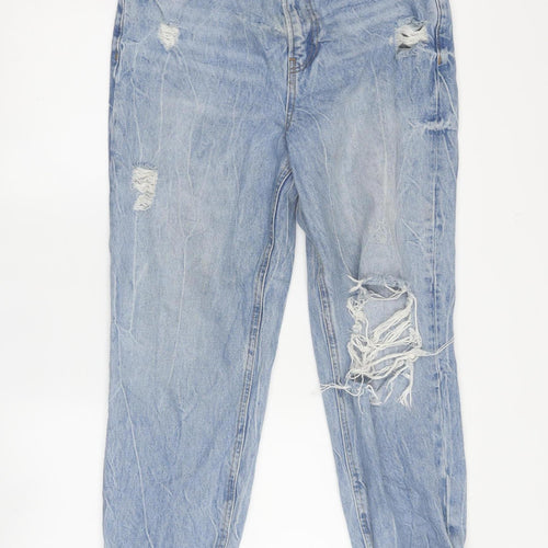 River Island Women's Blue Boyfriend Jeans Size 12
