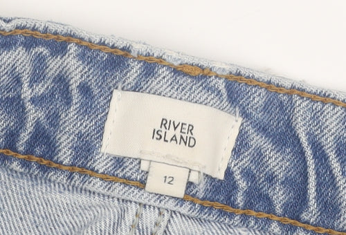 River Island Women's Blue Boyfriend Jeans Size 12